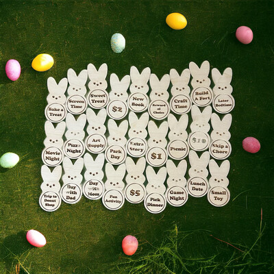 Easter Egg Bunny Tokens - 27pcs