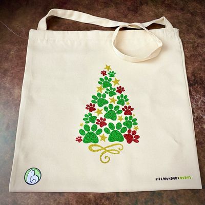 Tote bag “Arbolito de huellas”🎄🐾