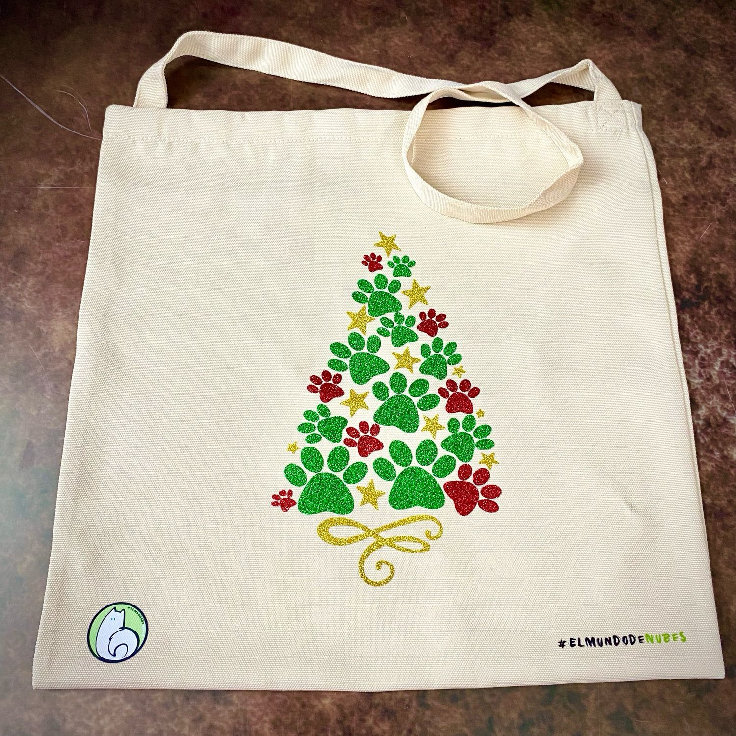 Tote bag “Arbolito de huellas”🎄🐾