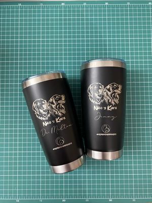 Vaso térmico con grabado láser personalizado
