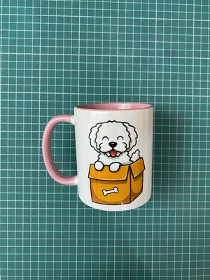 Taza “French Poodle en Cajita”