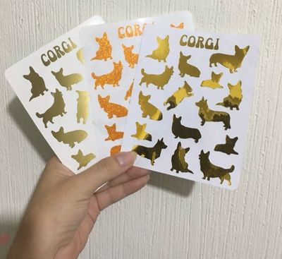 Stickers “Siluetitas” Corgicitos 🐶
