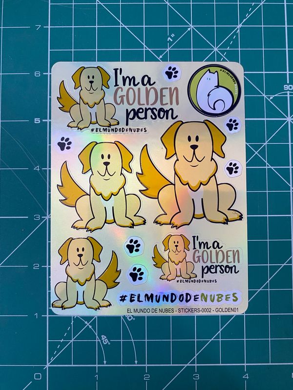 Stickers cartoncito “Golden Retriever”