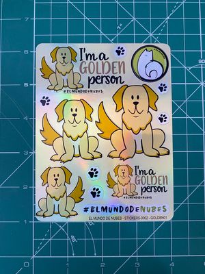 Stickers cartoncito “Golden Retriever”