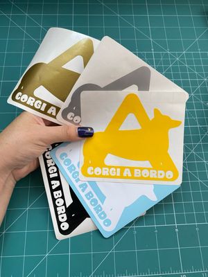 Stickers para carro “Corgi a bordo”