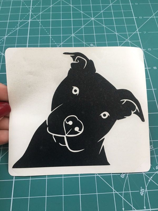Stickers para carro silueta “Pitbull”