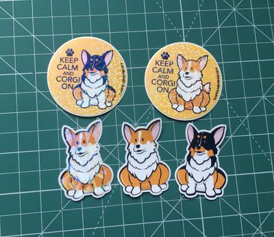 Stickers sueltas coleccionables CORGIS