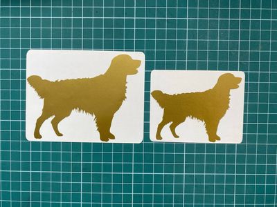 Stickers para carro silueta “Golden Retriever”