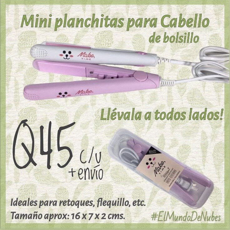 Mini plancha de cabello