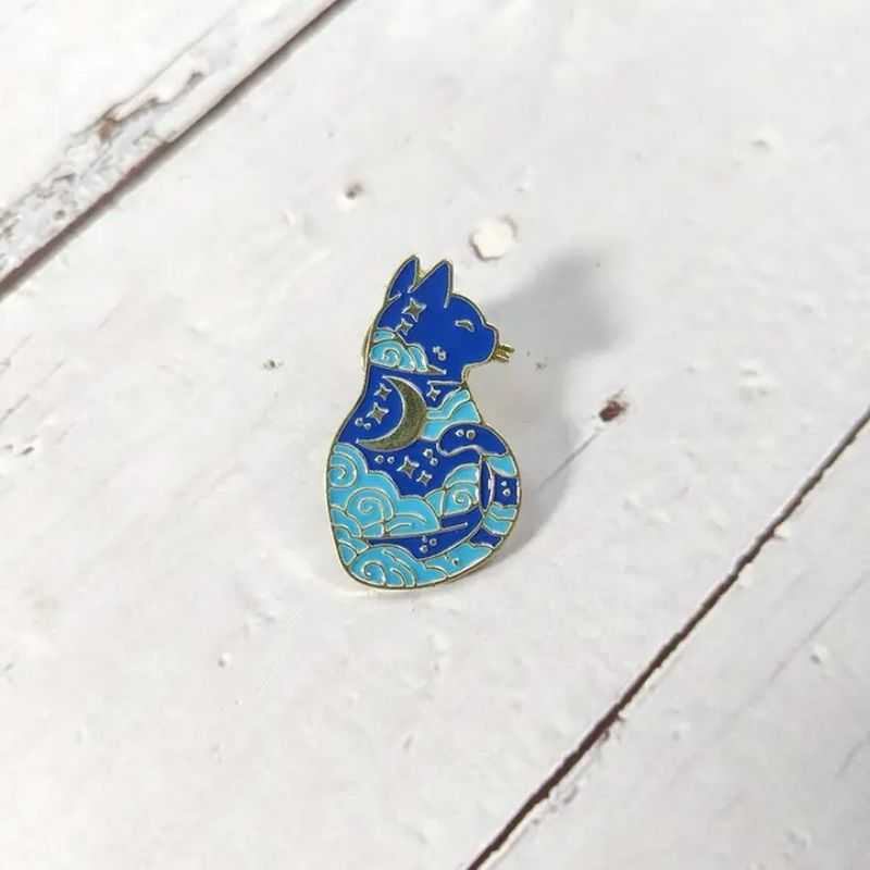 Pin “Gato estelar con luna”