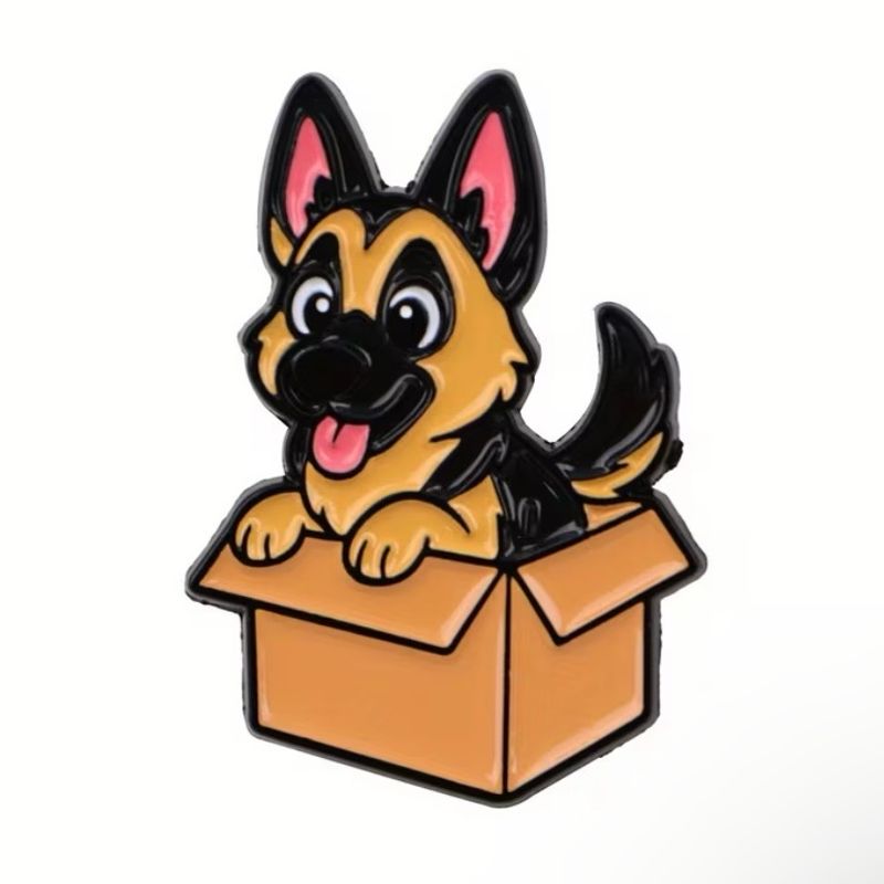 Pin “Pastor alemán en cajita”