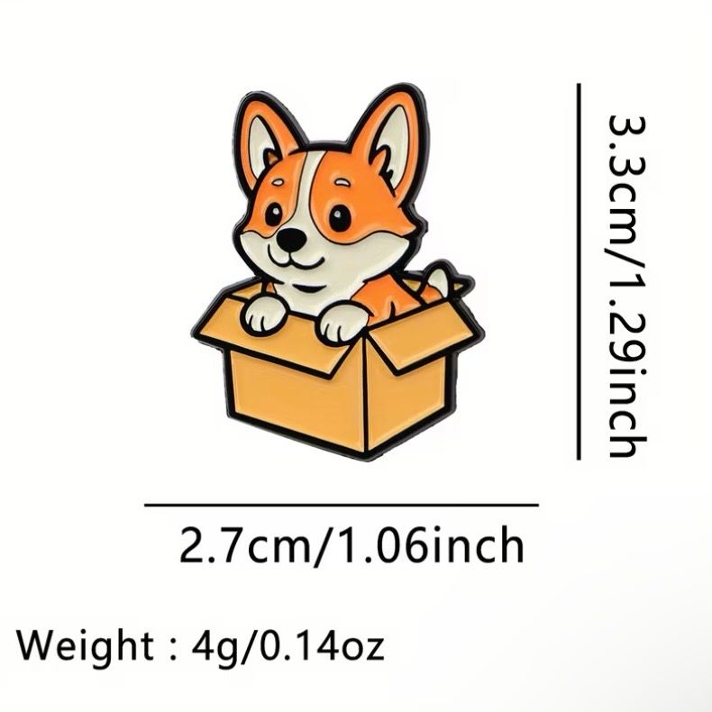 Pin “Corgi en cajita”