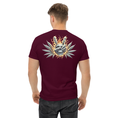 Marijuana Skull Peace sign T Dank Design Limited Edition Unisex tee
