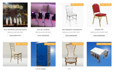 (pas utilie actu.) LOCATION EVENEMENTIELLE
