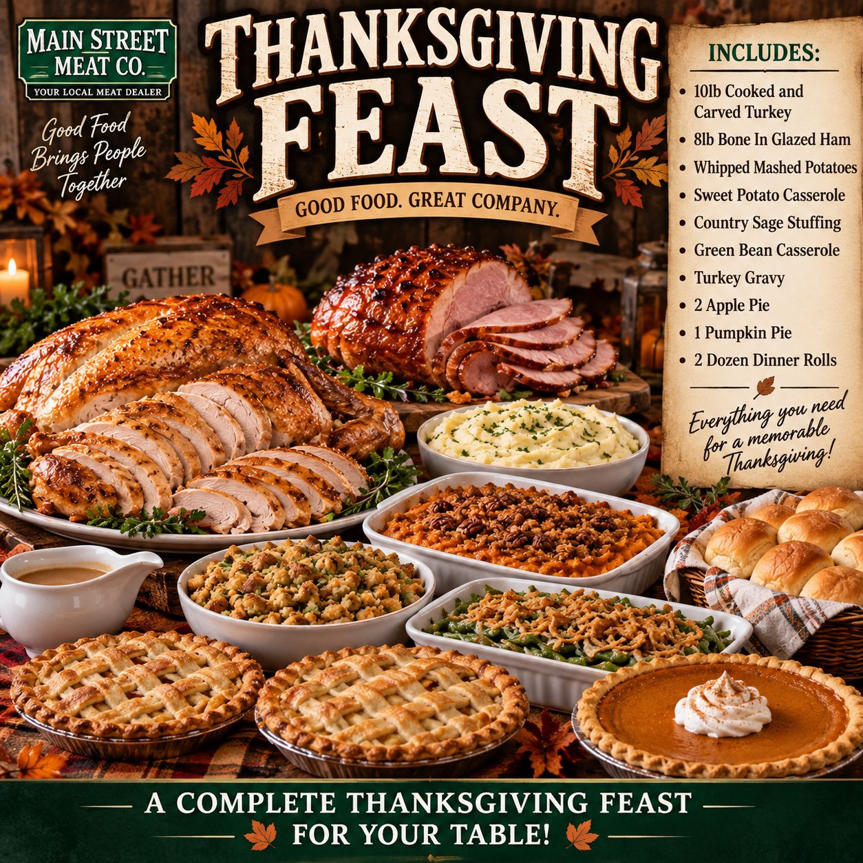 THANKSGIVING FEAST (FEEDS 14-18 PEOPLE)