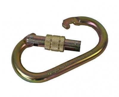 Steel Oval Screwlock Carabiner