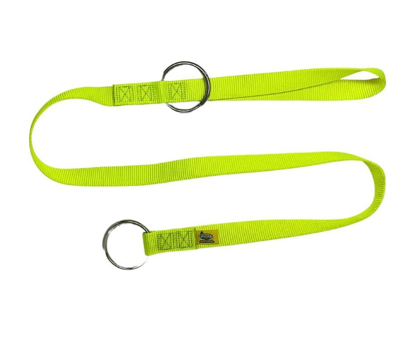 WEAVER chainsaw lanyard, yellow with steel ring on bottom