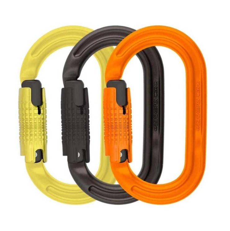 DMM Ultra O Locksafe Carabiner 3 Pack (Lime, Grey, Orange)