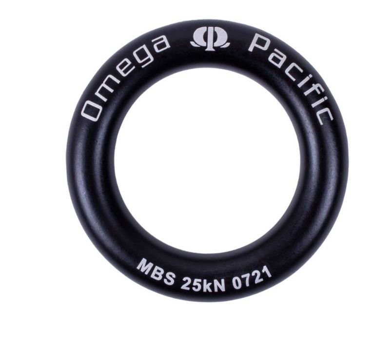 Omega Pacific Large Aluminum Rappel Ring Black