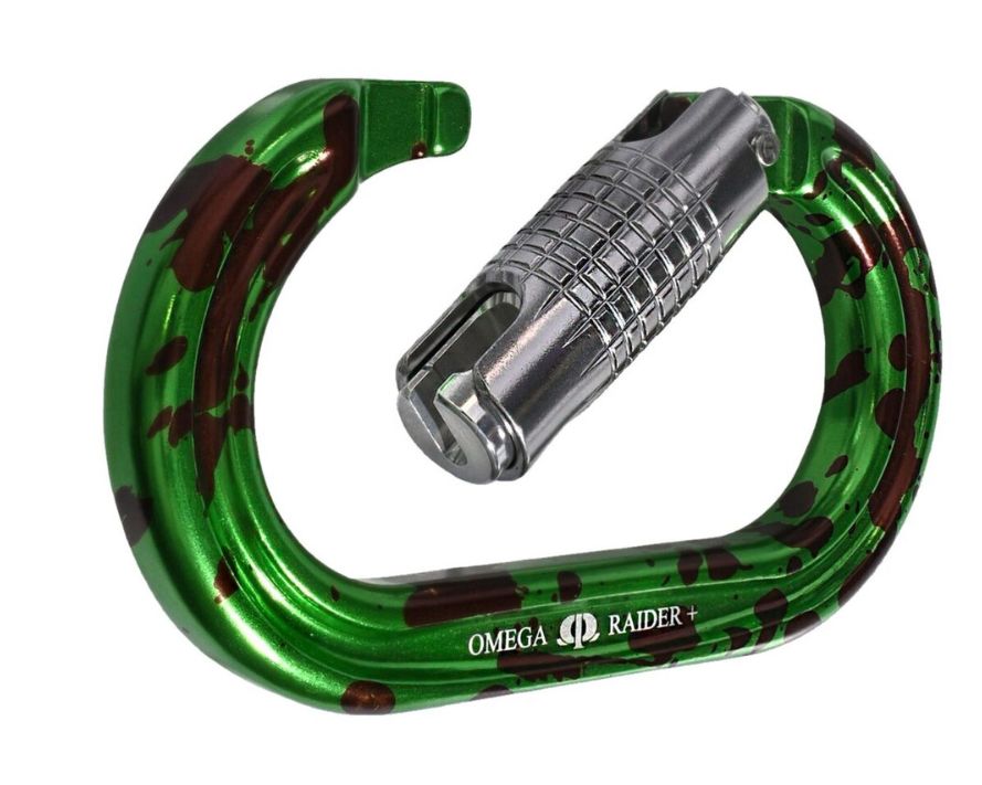 Omega Pacific Raider Aluminum Carabiner Quik-Lok, Colour: Radioactive