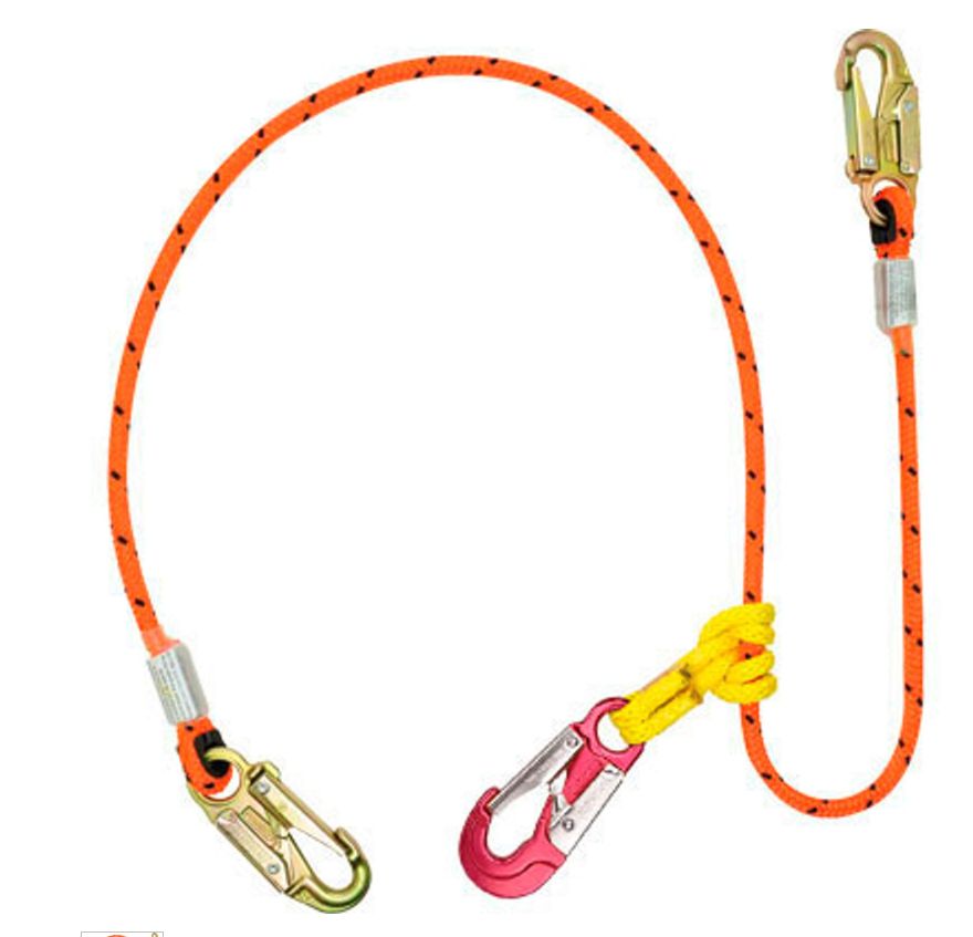 Steelcore Lanyard w/Hip Prusik w/Alum Snap 1/2&quot; x 10&#39;