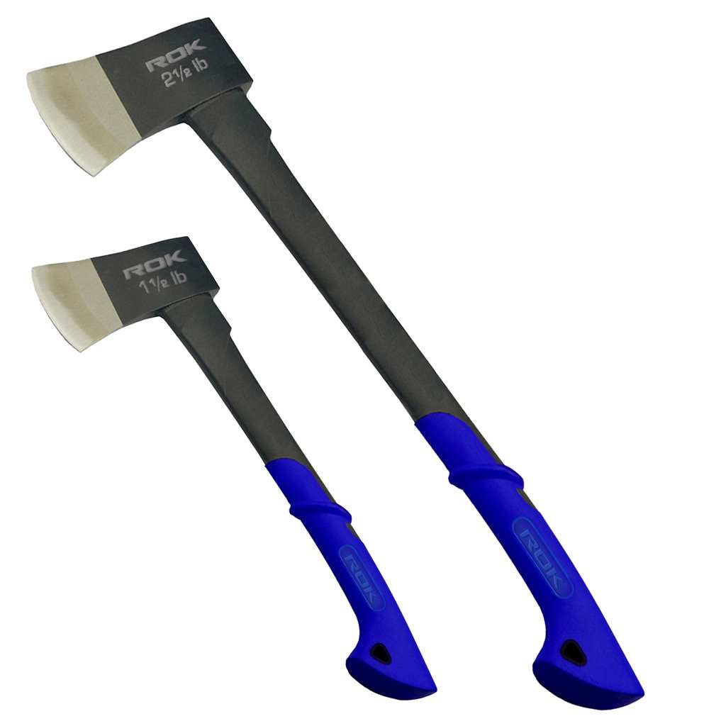2 Piece Fiberglass Axe Set