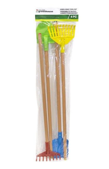 4 Piece Kids Long Tool Set