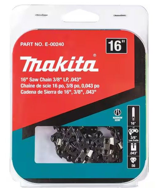 Makita 16&quot; Saw Chain, 3/8&quot;, 0.043&quot;
