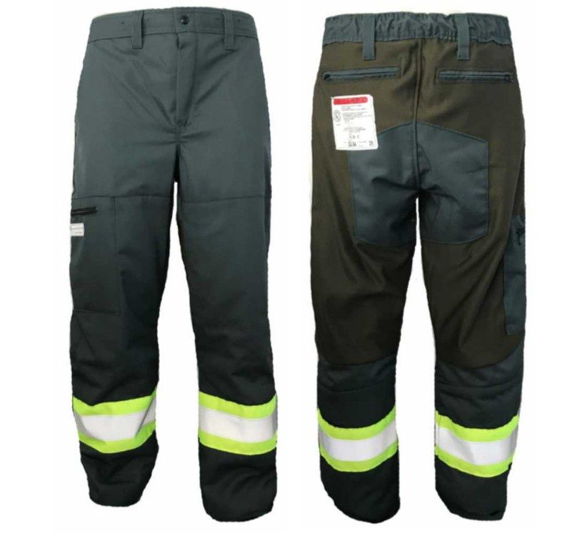 NatPro Chainsaw Pant, summer, green poly cotton, Size: 36/38 Waist 31&quot; Inseam