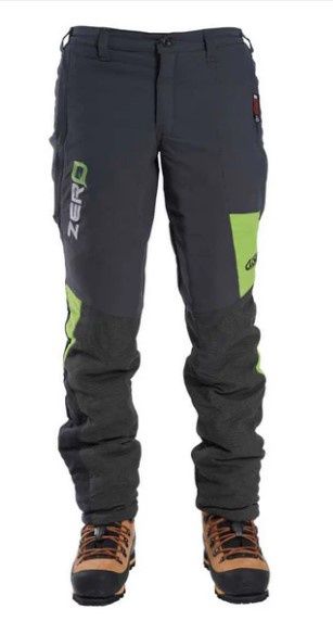 Clogger Zero Chainsaw Pants, Colour: Grey/ Green, Size: Medium