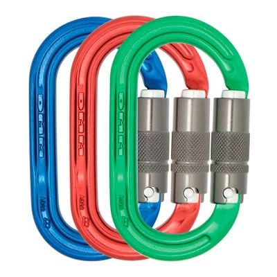 DMM Ultra O Locksafe Carabiner 3 Pack (Blue, Red, Green)