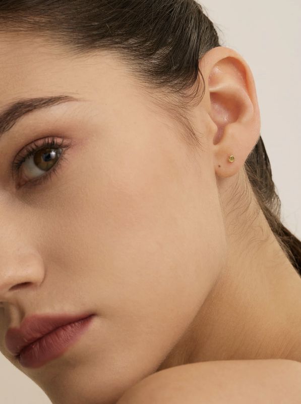 Jolie smiley earring gold