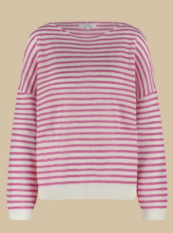Reign knit fuchsia stripe