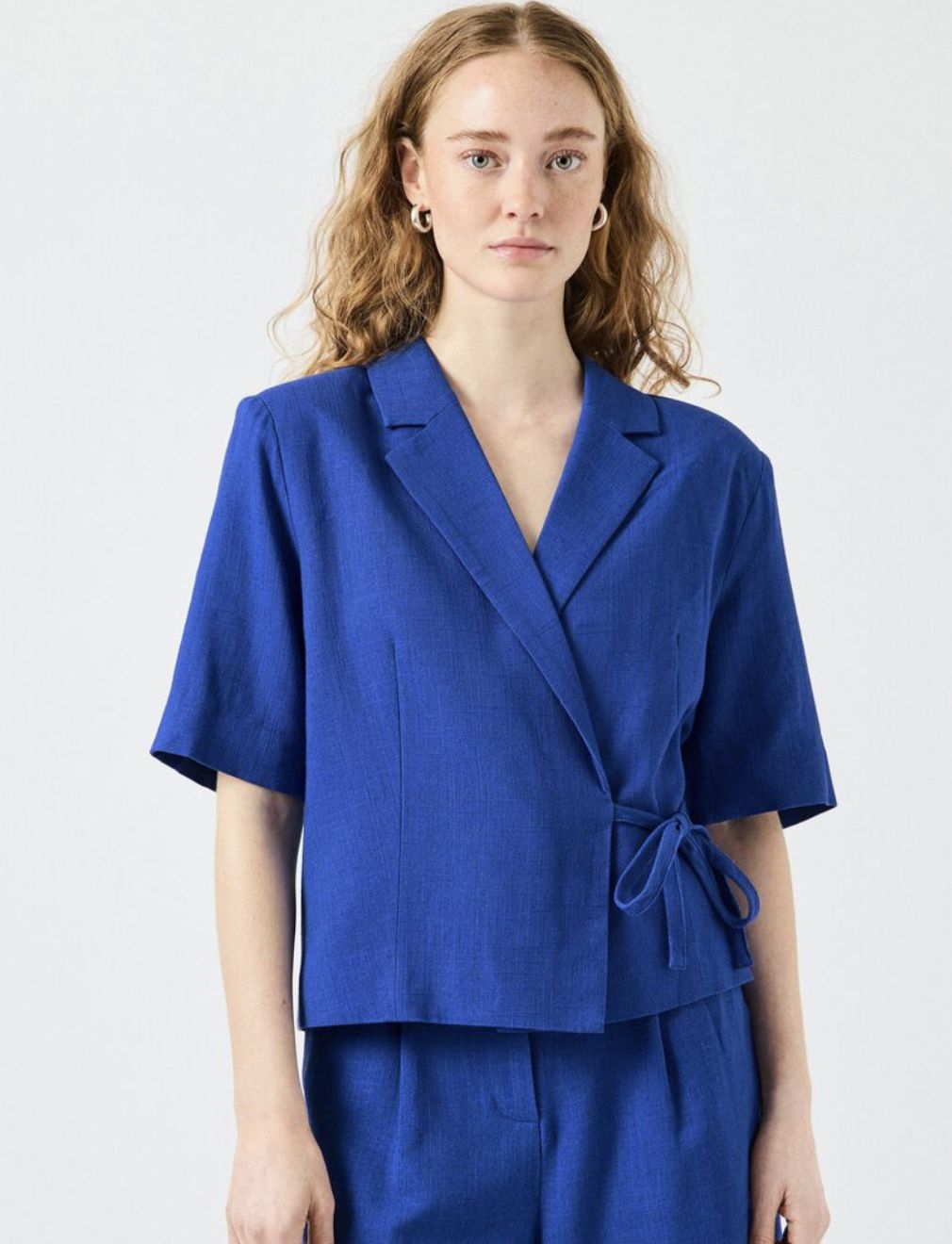Yasprimo 2/4 Short Blazer Dazzling Blue