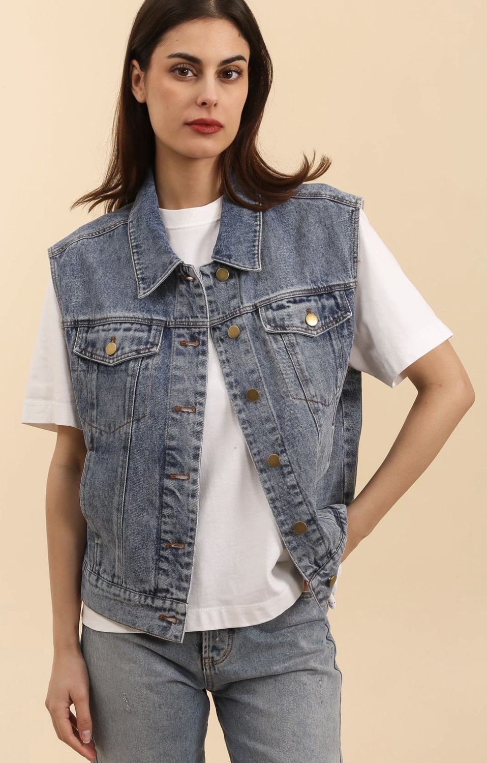 Blake sleeveless jeansvest