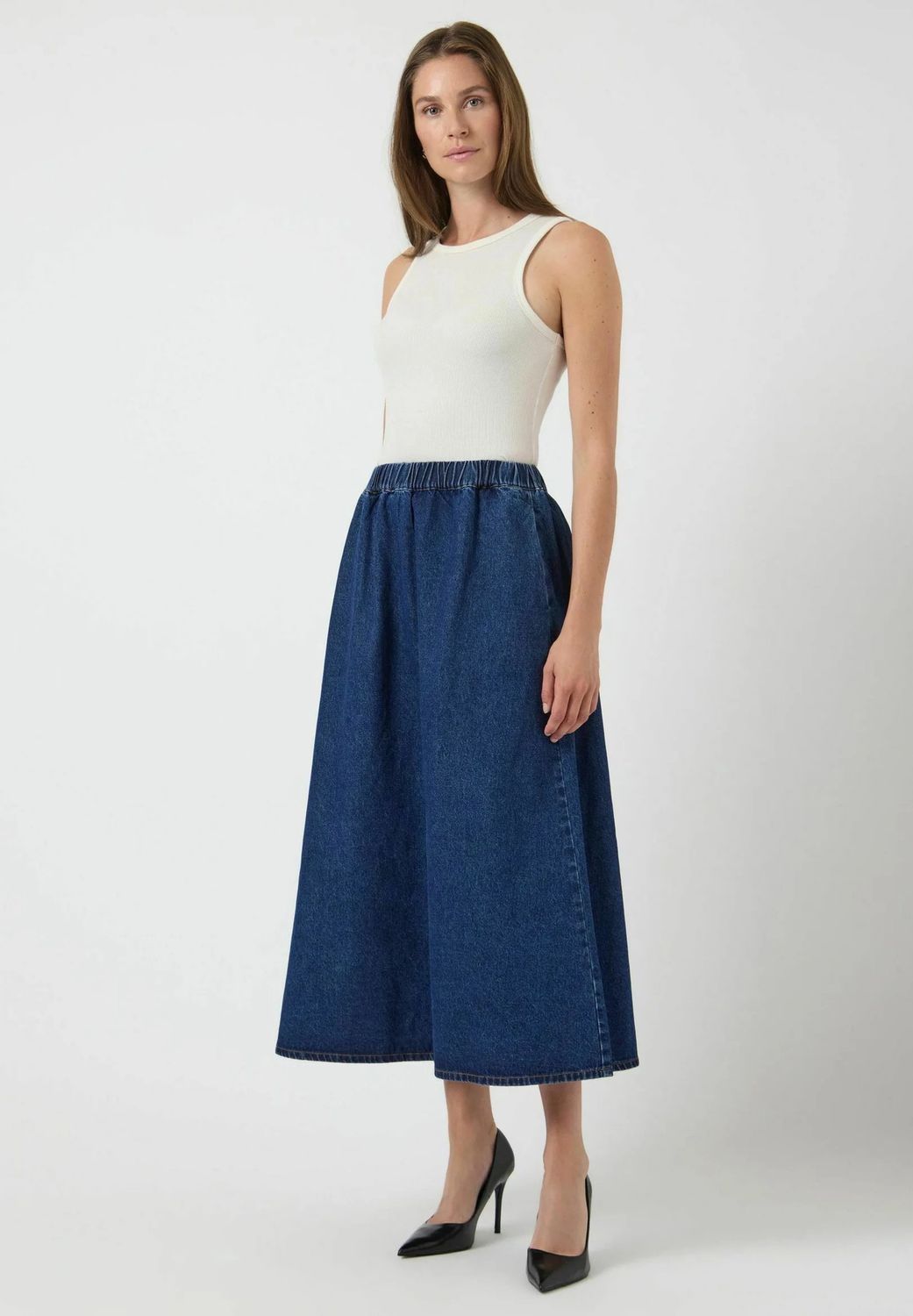 Yascotma HW Long denim skirt S.- D2D