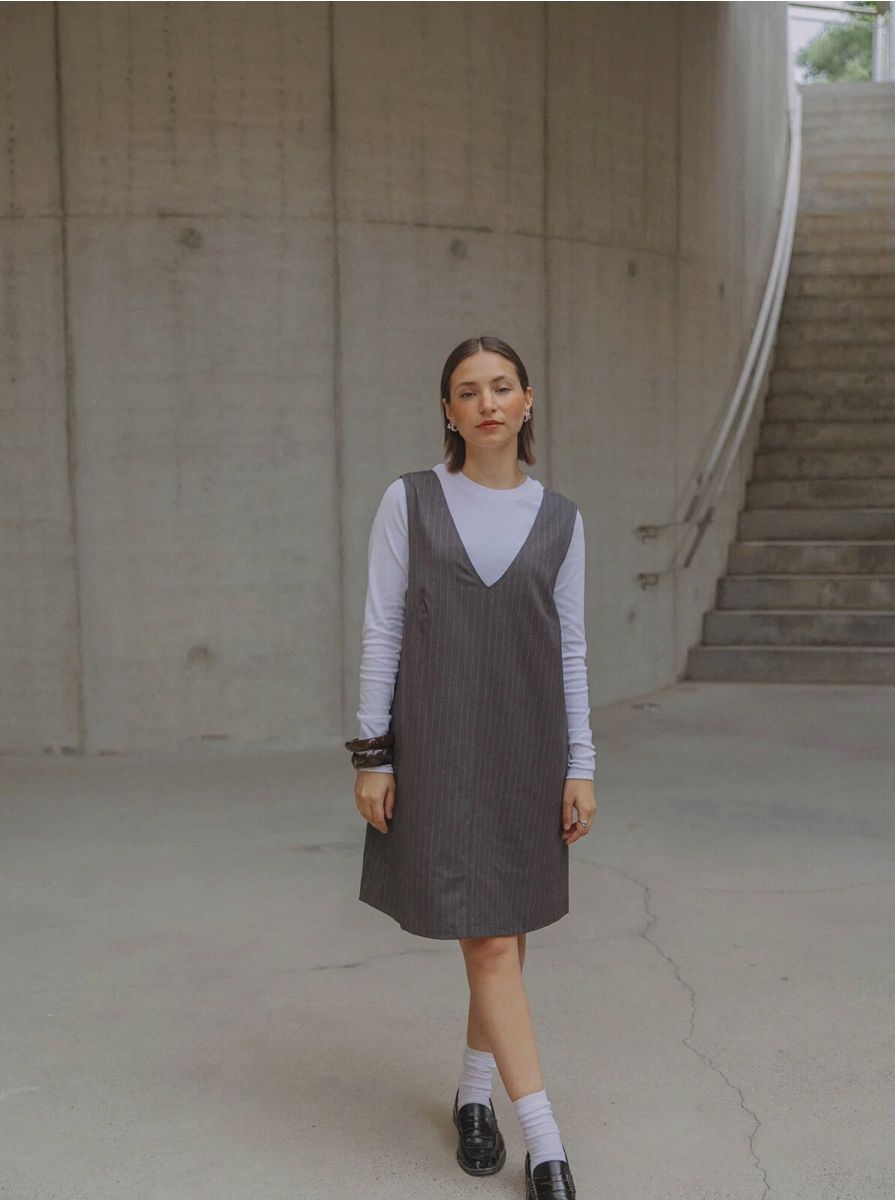 Jurk Mel Pinstripe Dress