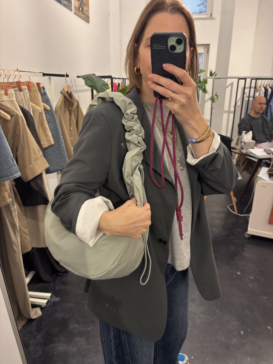 Moon bag ruffle