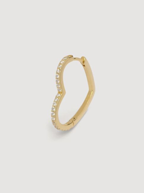 Jenny heart strass earring