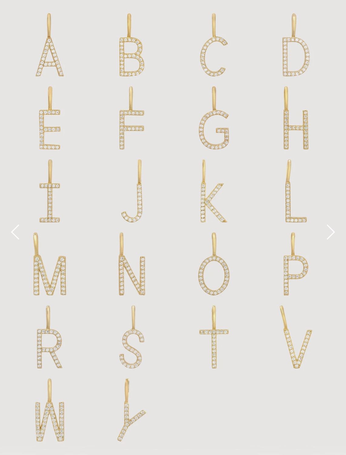 Hangertje Intial Strass Les Soeurs