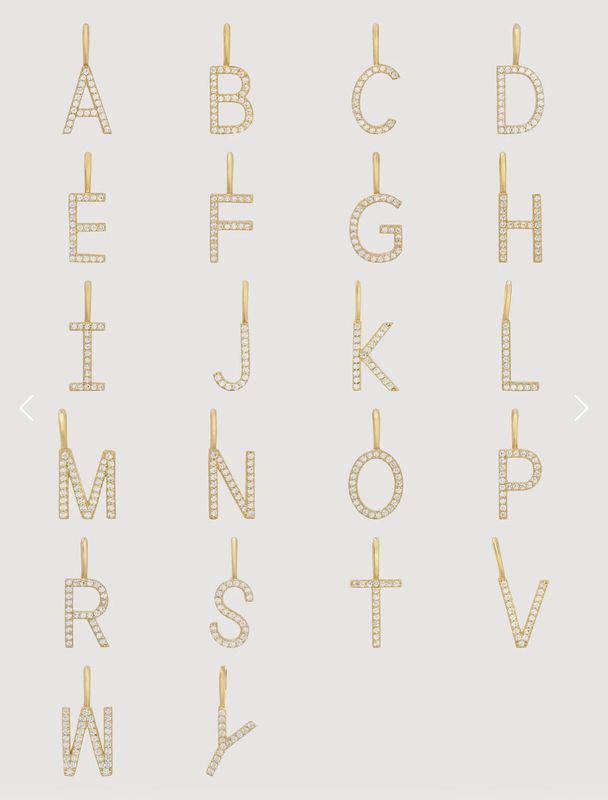 Hangertje Intial Strass Les Soeurs