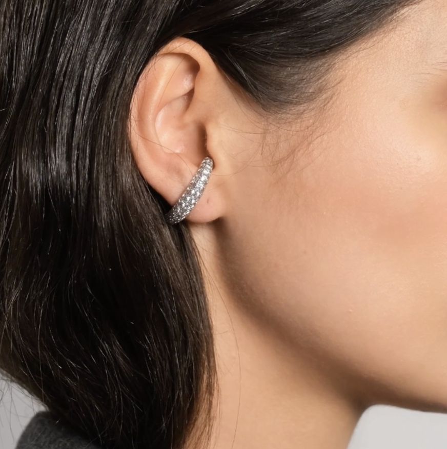 Vif diamond earstud silver