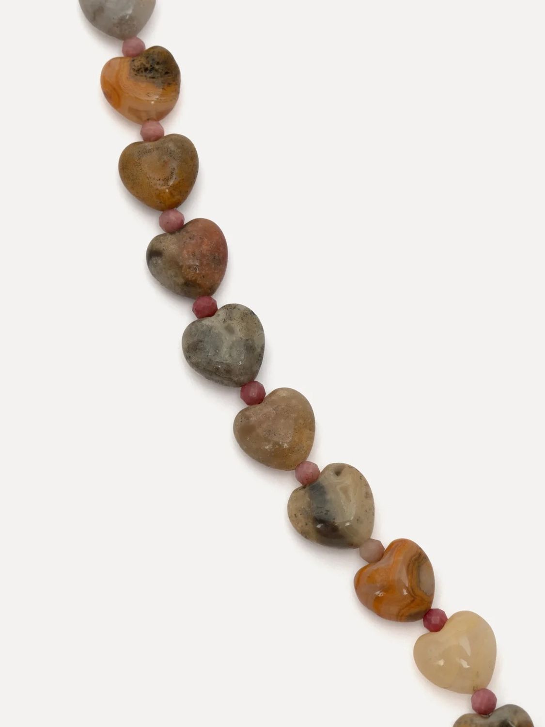 Amelie necklace heart neutrals