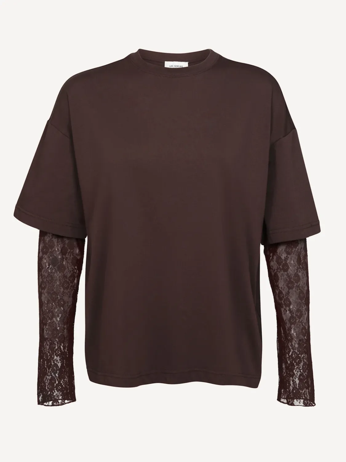 leonardo T-shirt Lace, Kleur: brown, Size: xs/s