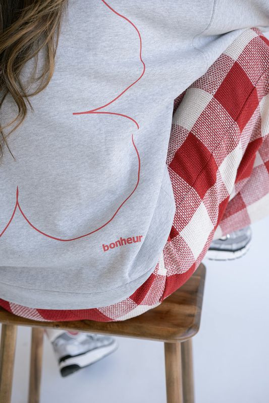 Alba Clover Sweater Red Grey