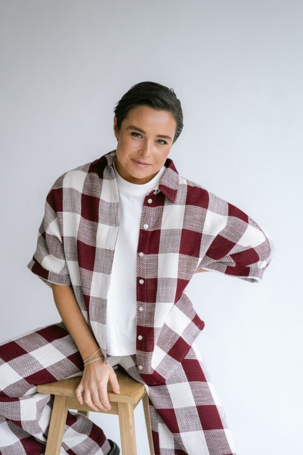 morris blouse burgundy