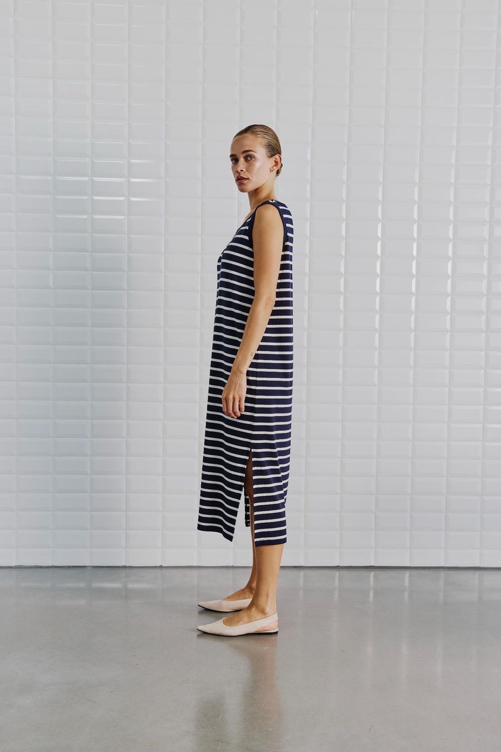 WBLDORDI STRIPED TANK DRESS