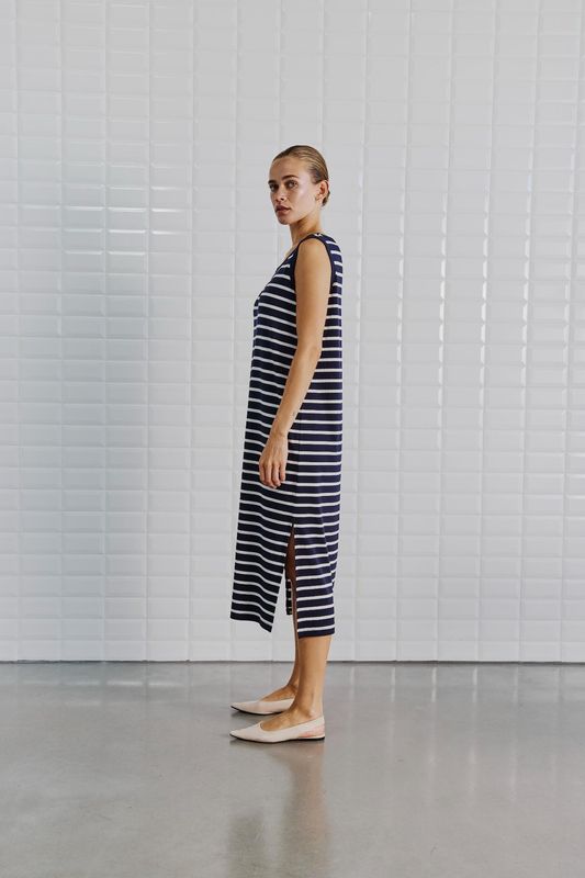 WBLDORDI STRIPED TANK DRESS