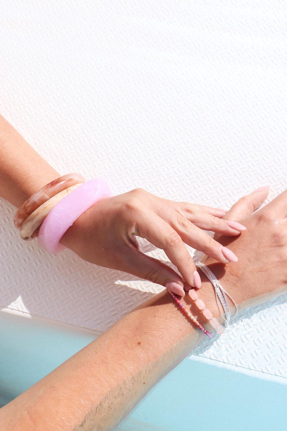 All day pink bracelet silver