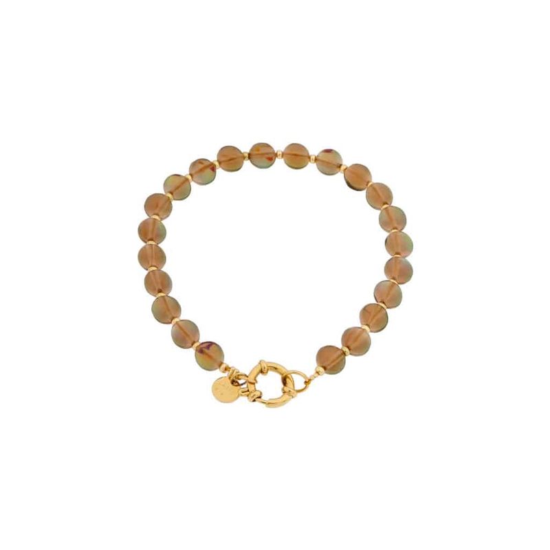 Brown flame bracelet gold